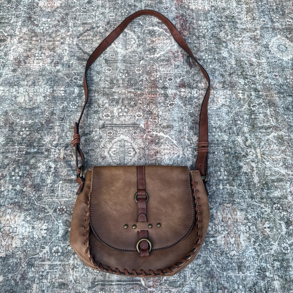 SOLD Justin Boots Brown Western Crossbody Bag